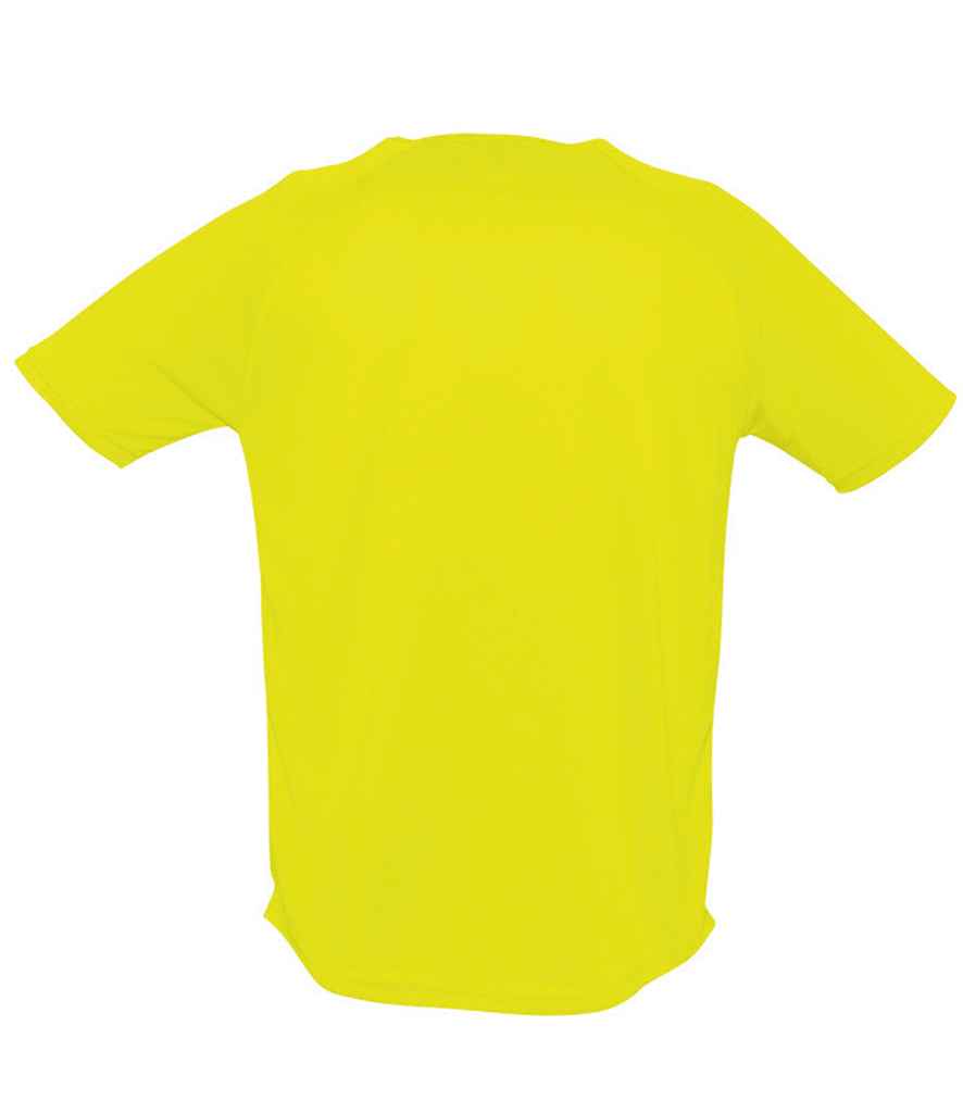 SOL'S Sporty Performance T-Shirt in Neon Yellow, back view