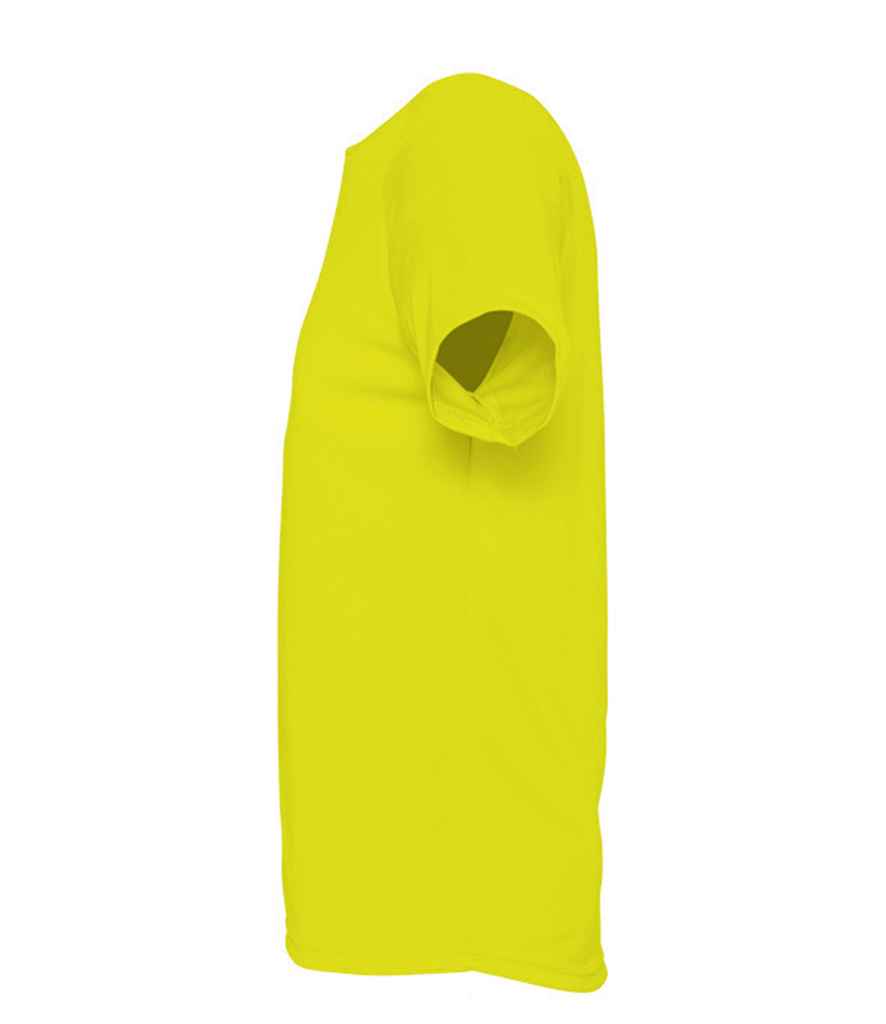 SOL'S Sporty Performance T-Shirt in Neon Yellow, side view