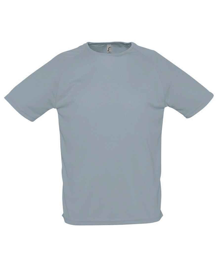 SOL'S Sporty Performance T-Shirt in Pure Grey, front view