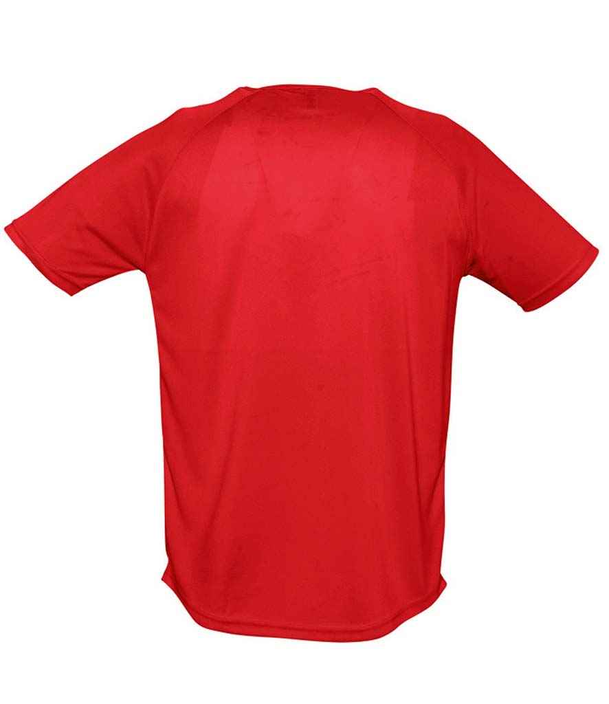 SOL'S Sporty Performance T-Shirt in Red, back view