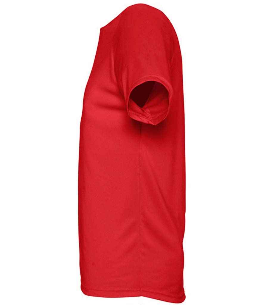 SOL'S Sporty Performance T-Shirt in Red, side view