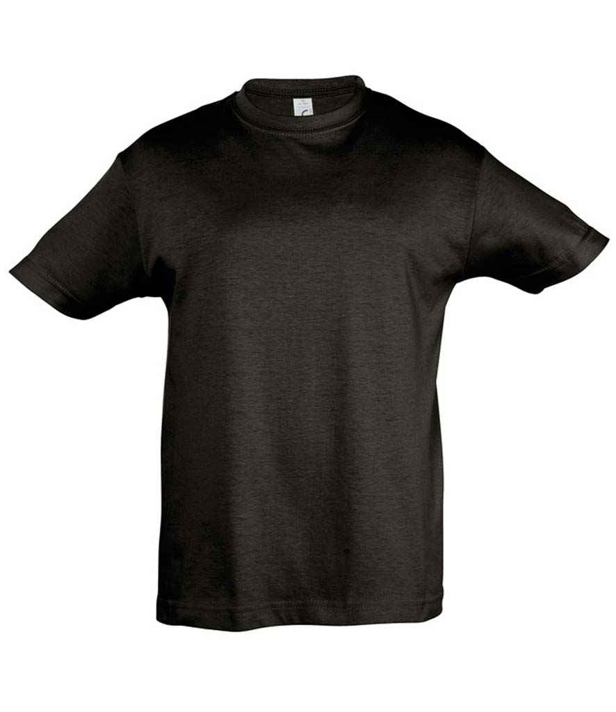 SOL'S Kids Regent T-Shirt in Deep Black, front view
