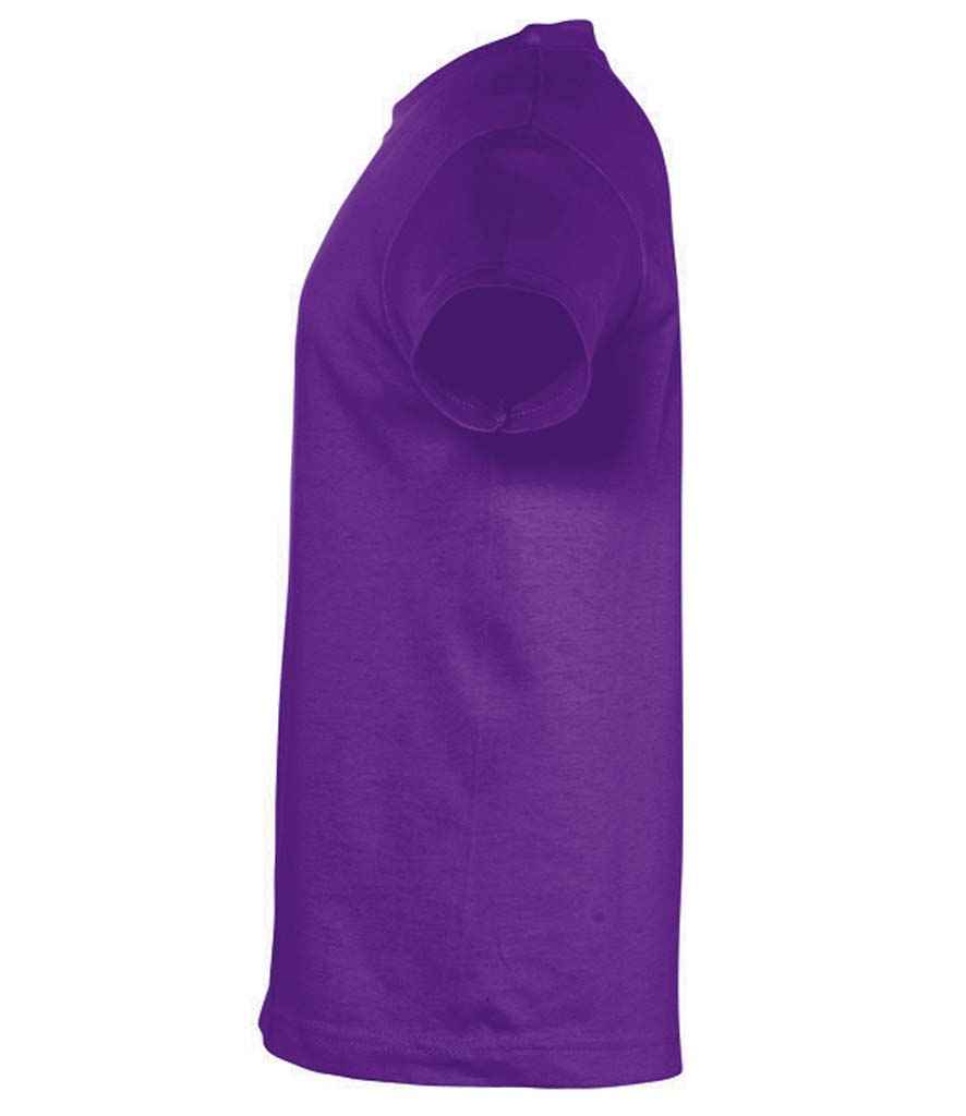 SOL'S Kids Regent T-Shirt in Dark Purple, side view
