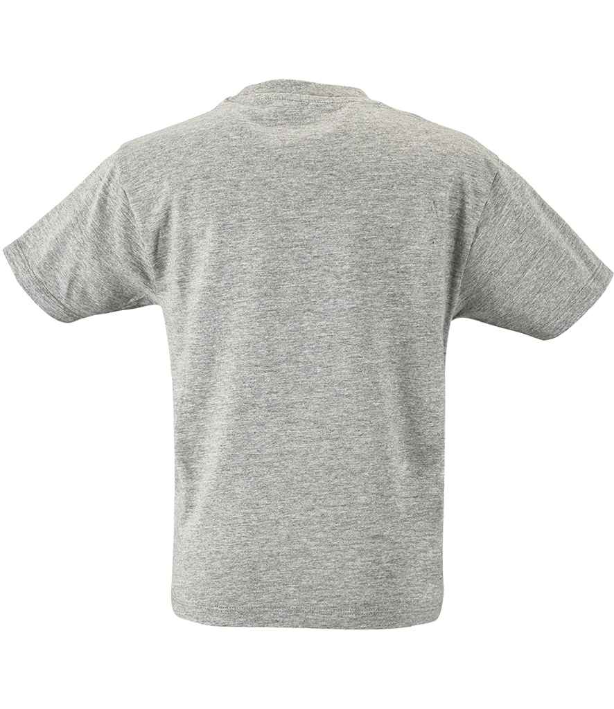 SOL'S Kids Regent T-Shirt in Grey Marl, back view