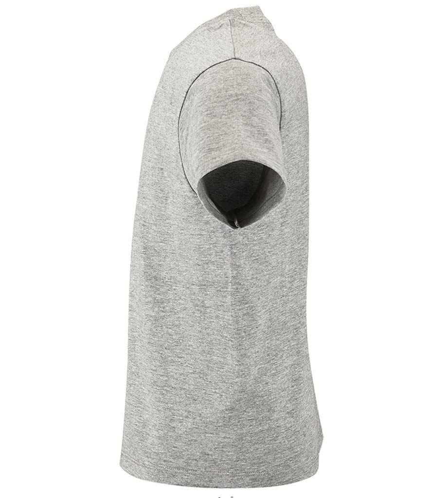 SOL'S Kids Regent T-Shirt in Grey Marl, side view