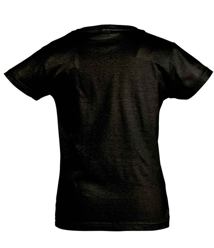 SOL'S Girls Cherry T-Shirt in Deep Black, back view