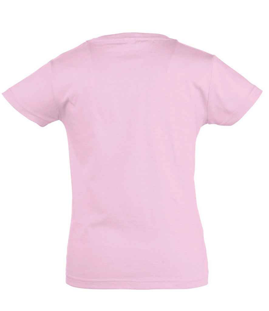 SOL'S Girls Cherry T-Shirt in Medium Pink, back view