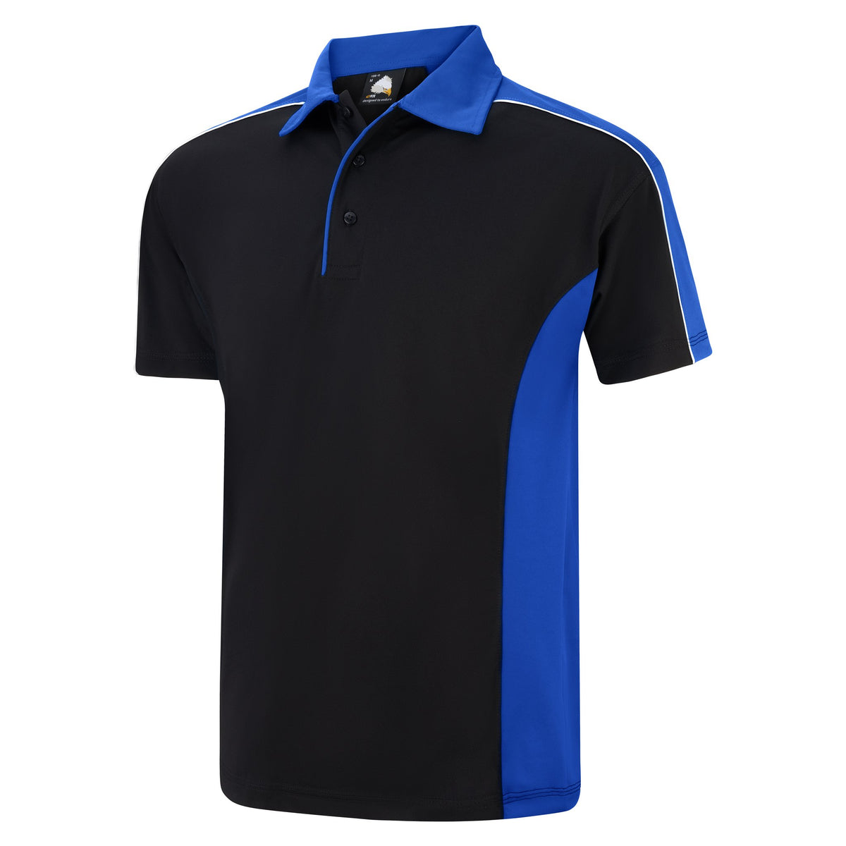 ØRN Avocet Wicking Poloshirt – Black - Royal – side