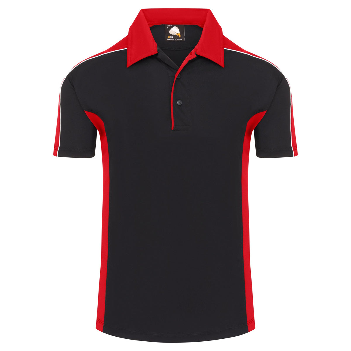 ØRN Avocet Wicking Poloshirt – Navy - Red – front