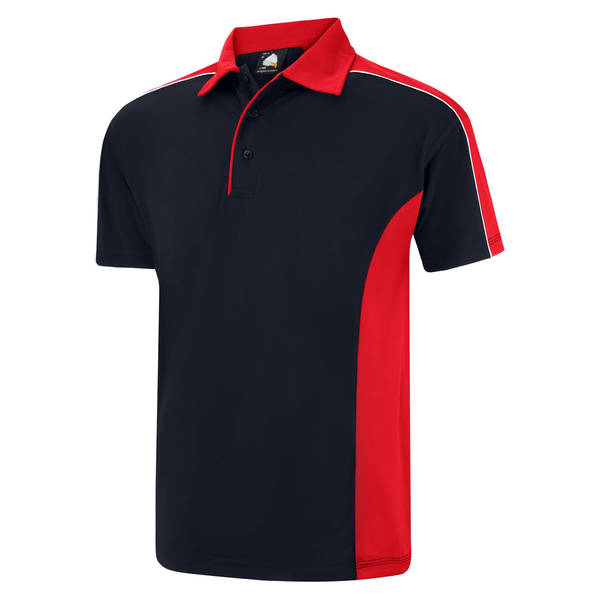 ØRN Avocet Wicking Poloshirt – Navy - Red – side