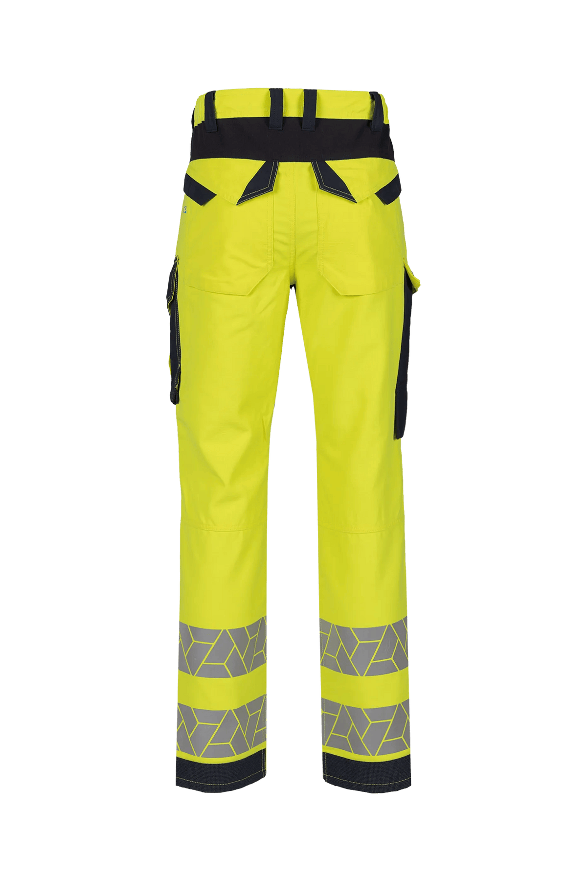 Sioen PRO Vitsor in High-vis yellow/Navy blue, back view