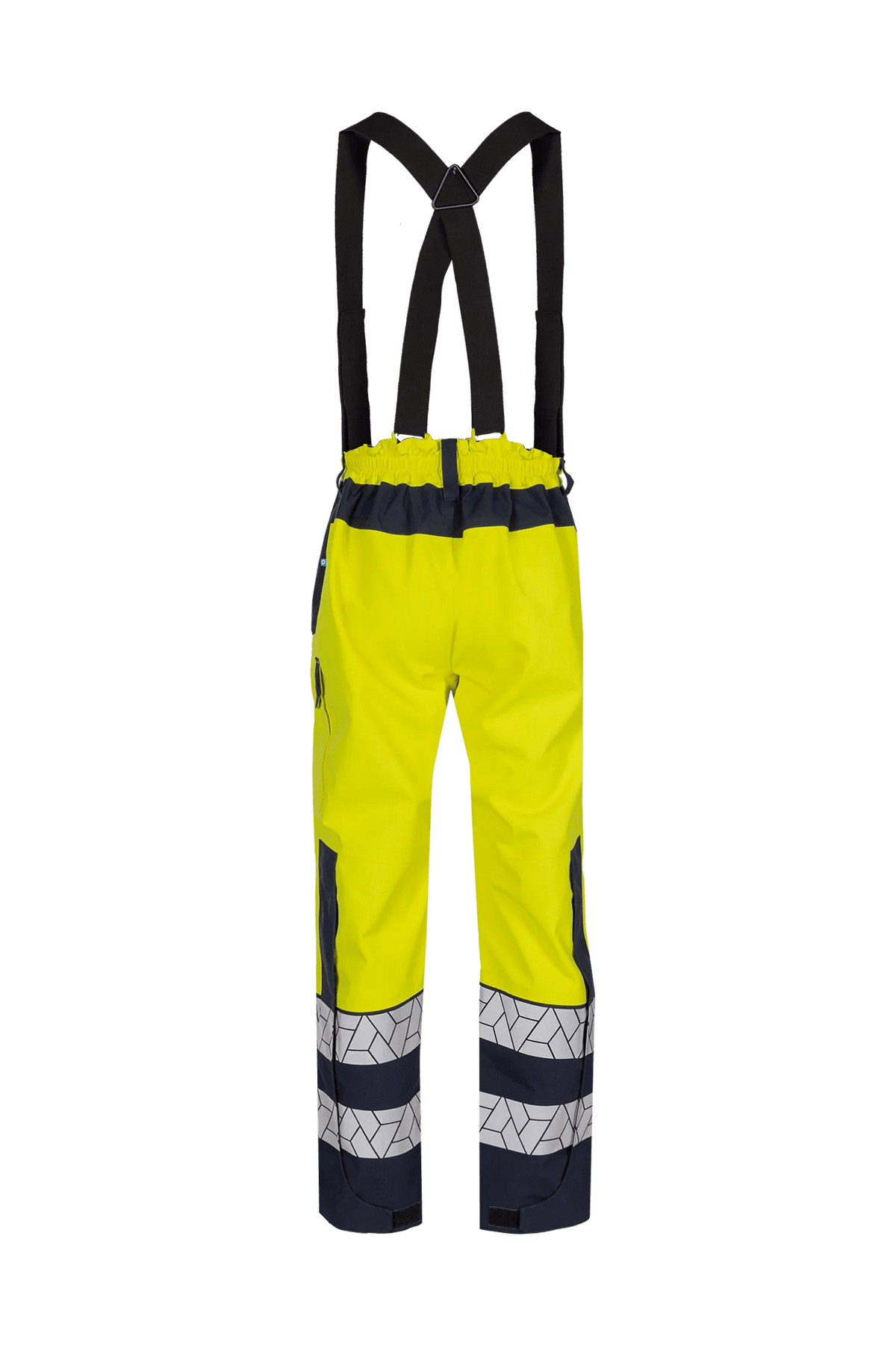 Sioen PRO Amstor in High-vis yellow/Navy blue, back view