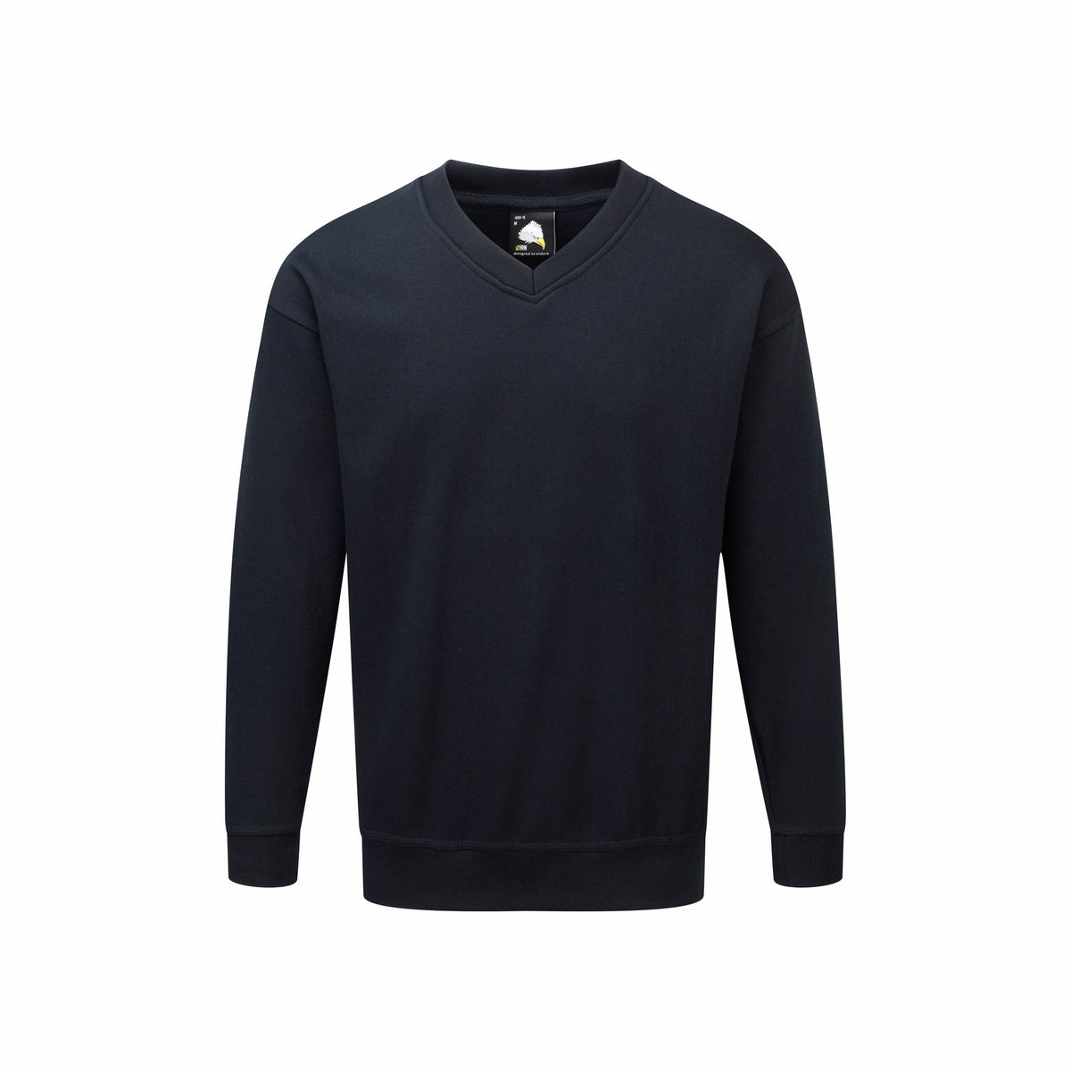 ØRN Buzzard V-Neck Sweatshirt – Navy – front