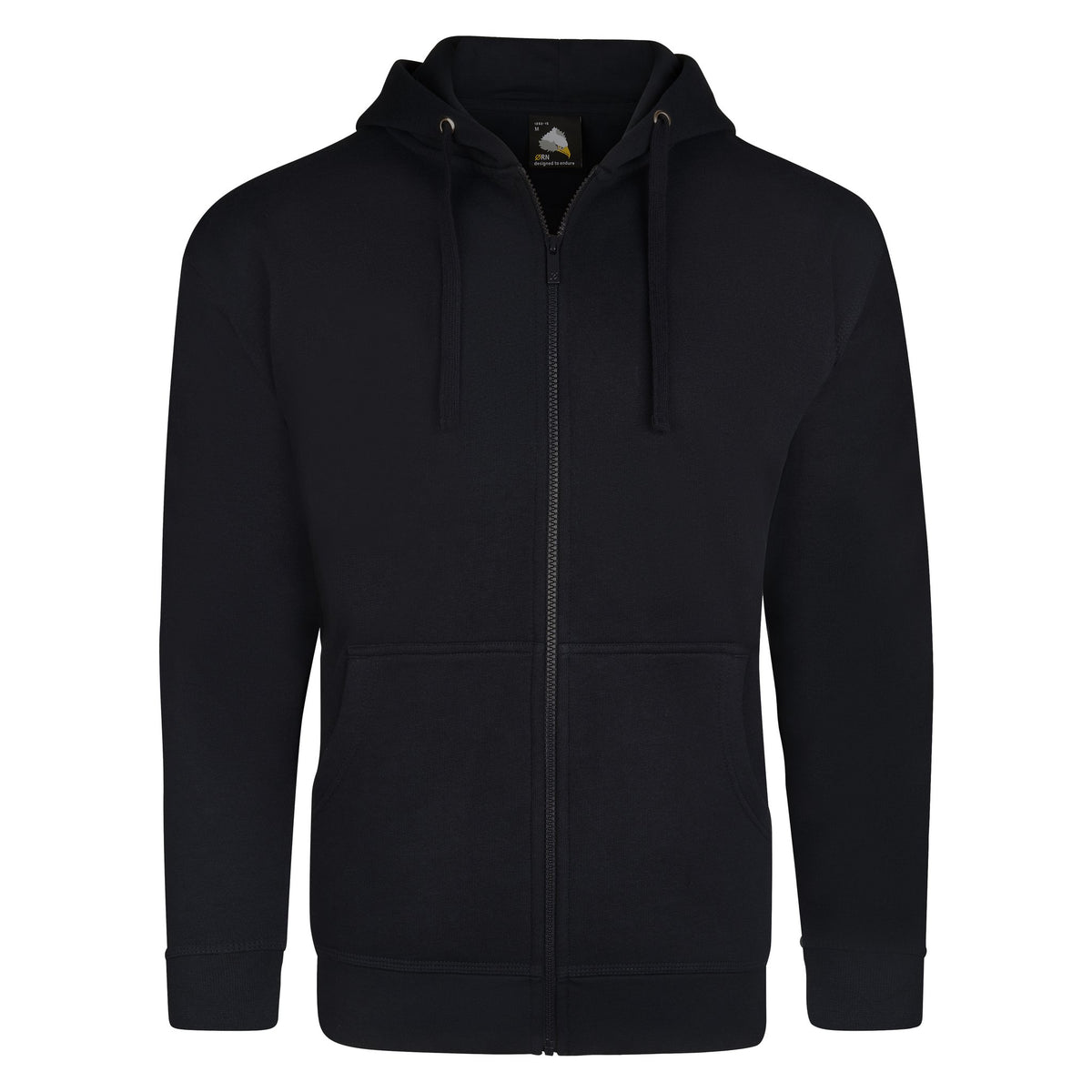 ØRN Macaw Zipped Hoodie – Black – front