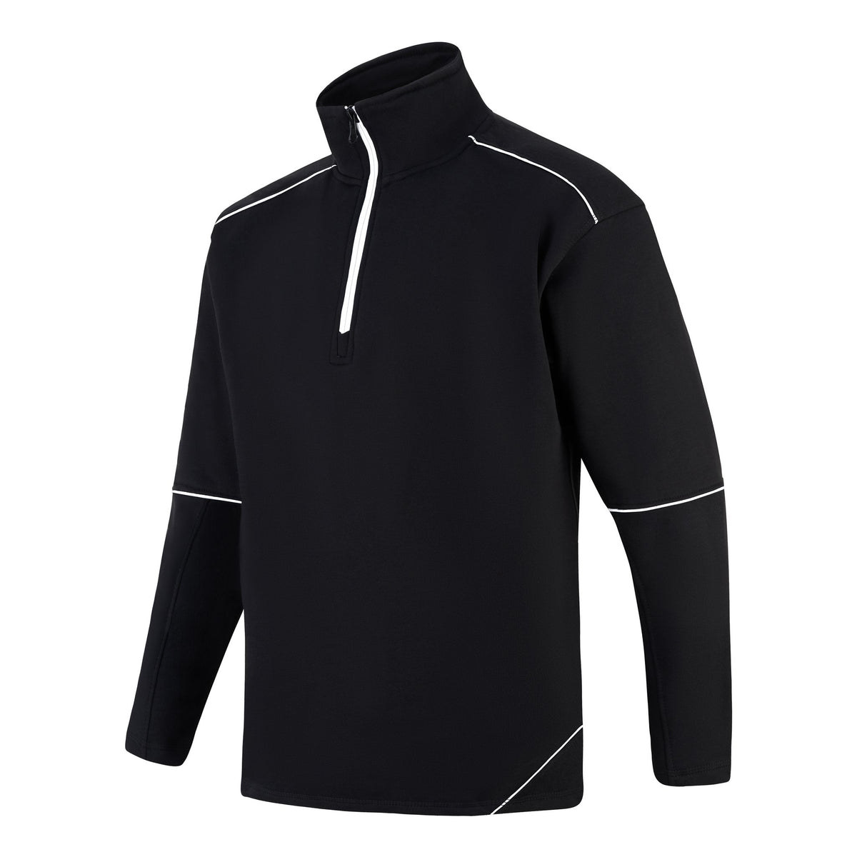 ØRN Fireback Quarter Zip Sweatshirt – Black - Black – side