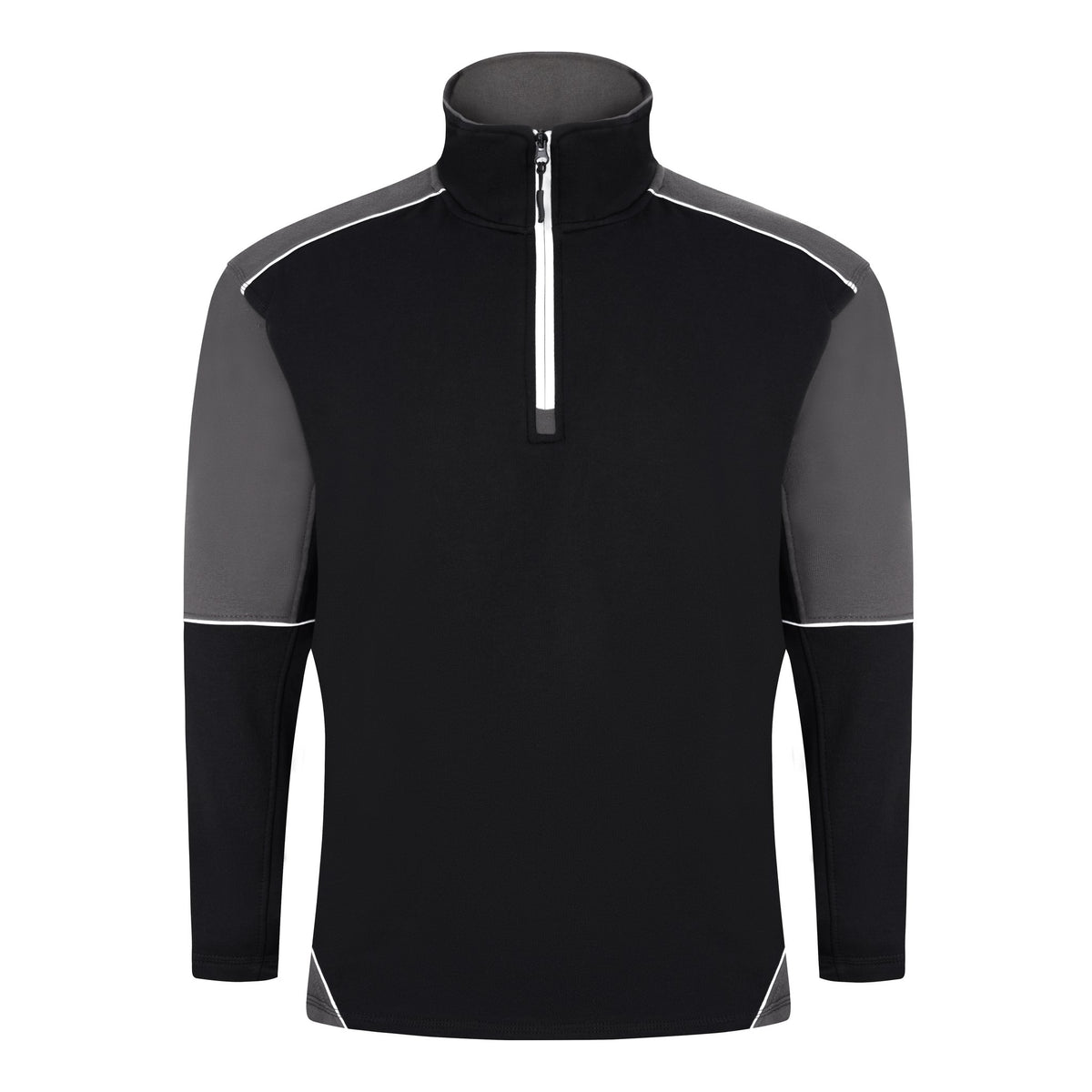 ØRN Fireback Quarter Zip Sweatshirt – Black - Graphite – front