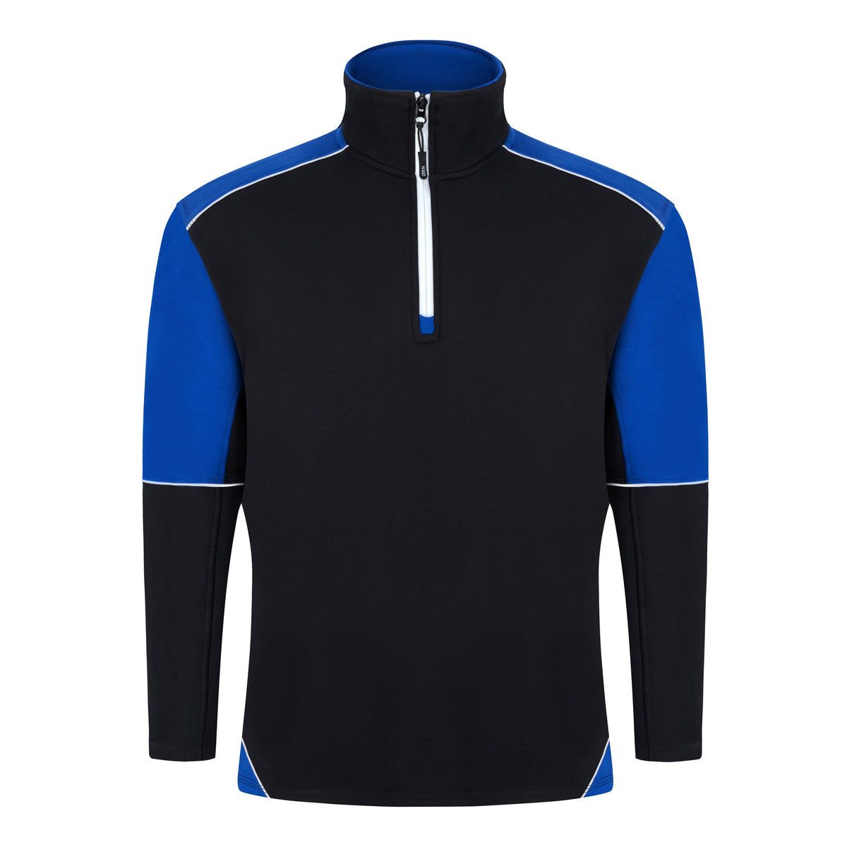 ØRN Fireback Quarter Zip Sweatshirt – Black - Royal – front