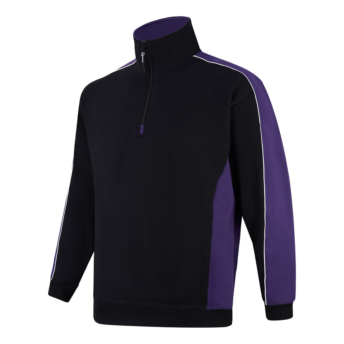 ØRN Avocet Quarter Zip Sweatshirt – Black - Purple – side