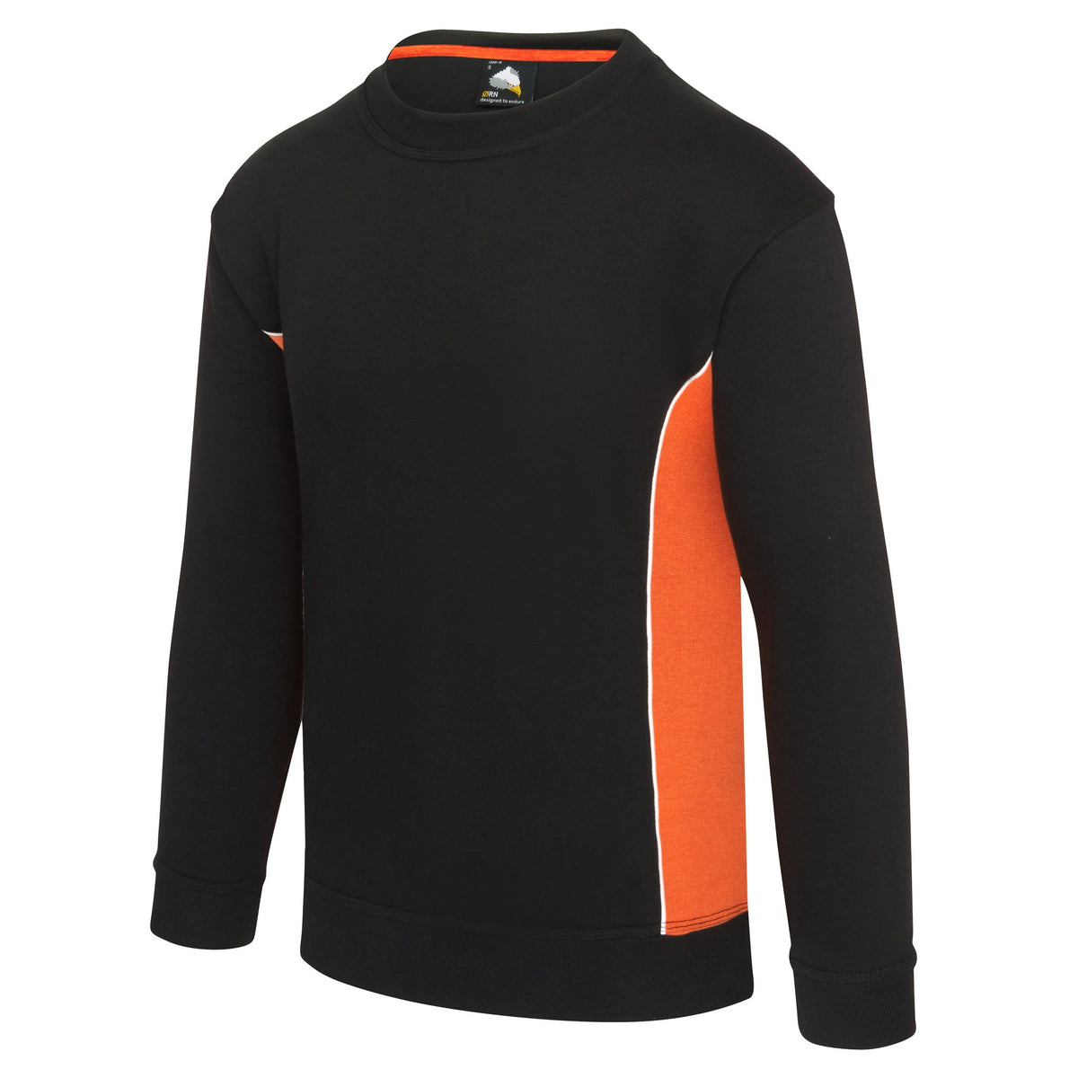 ØRN Silverswift Sweatshirt – Black - Orange – side