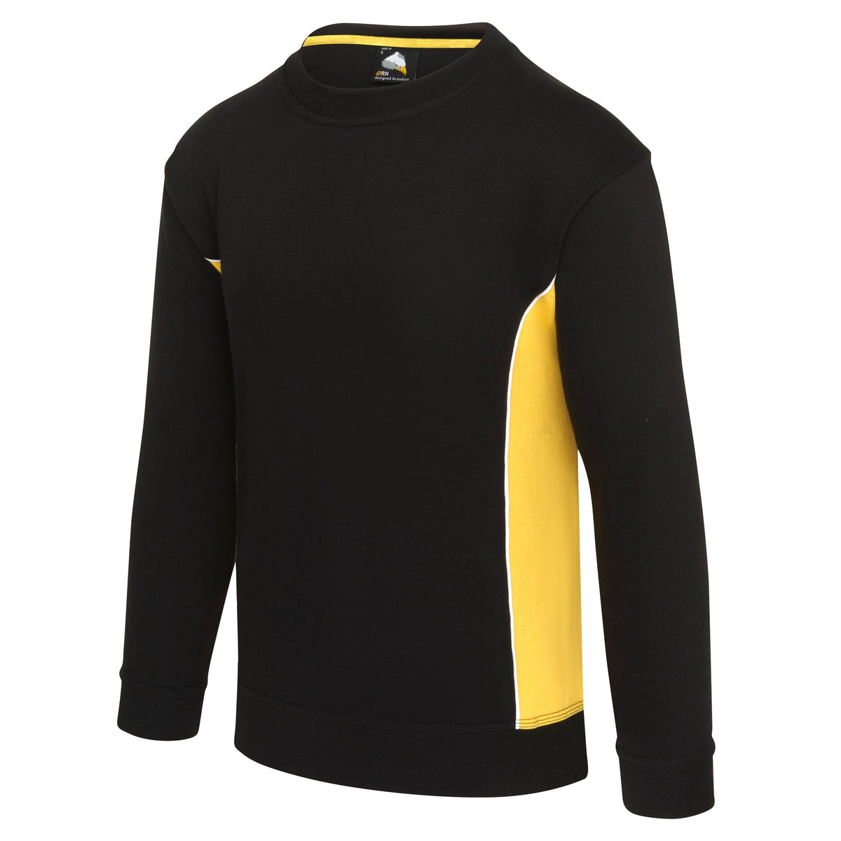 ØRN Silverswift Sweatshirt – Black - Yellow – side
