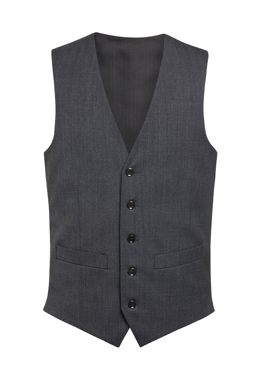 Brook Taverner Capital Waistcoat in Mid Grey, image 4
