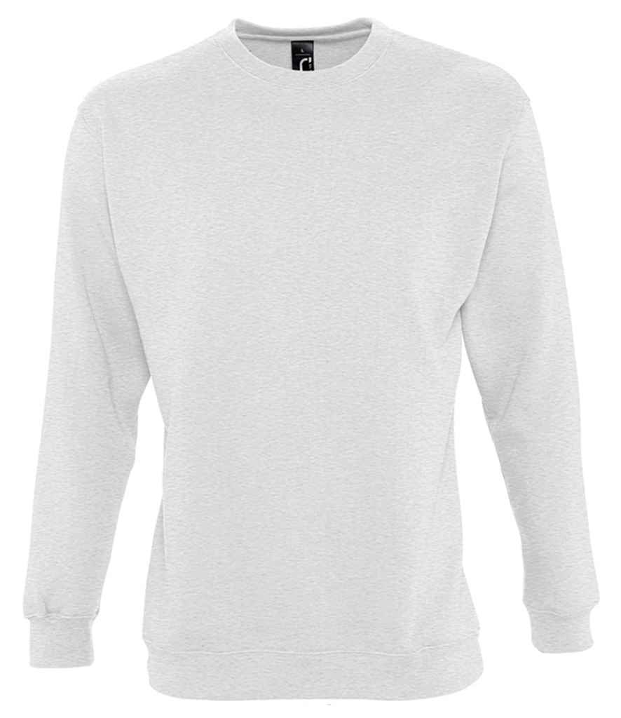 SOL'S Unisex New Supreme Sweatshirt in Ash, front view