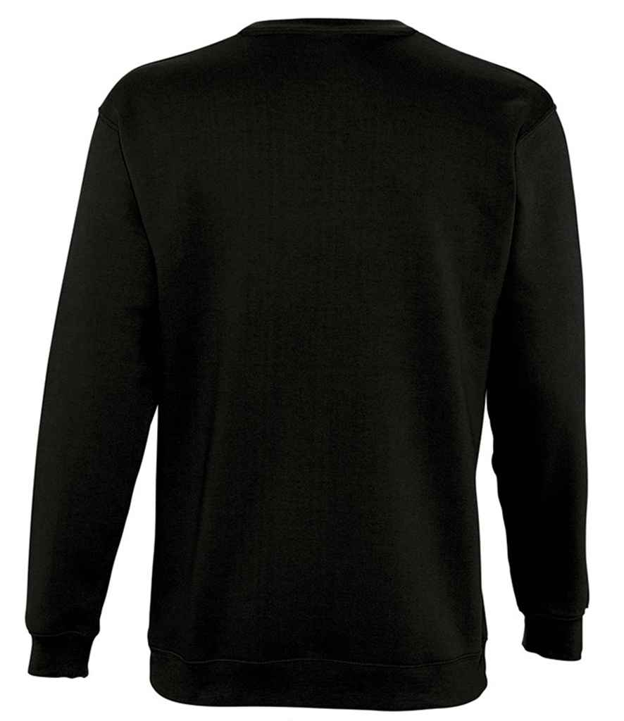 SOL'S Unisex New Supreme Sweatshirt in Black, back view