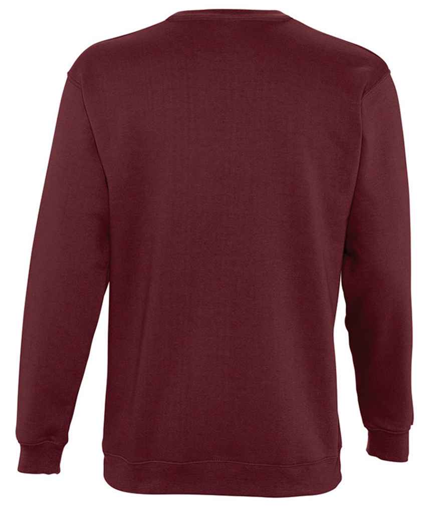 SOL'S Unisex New Supreme Sweatshirt in Burgundy, back view