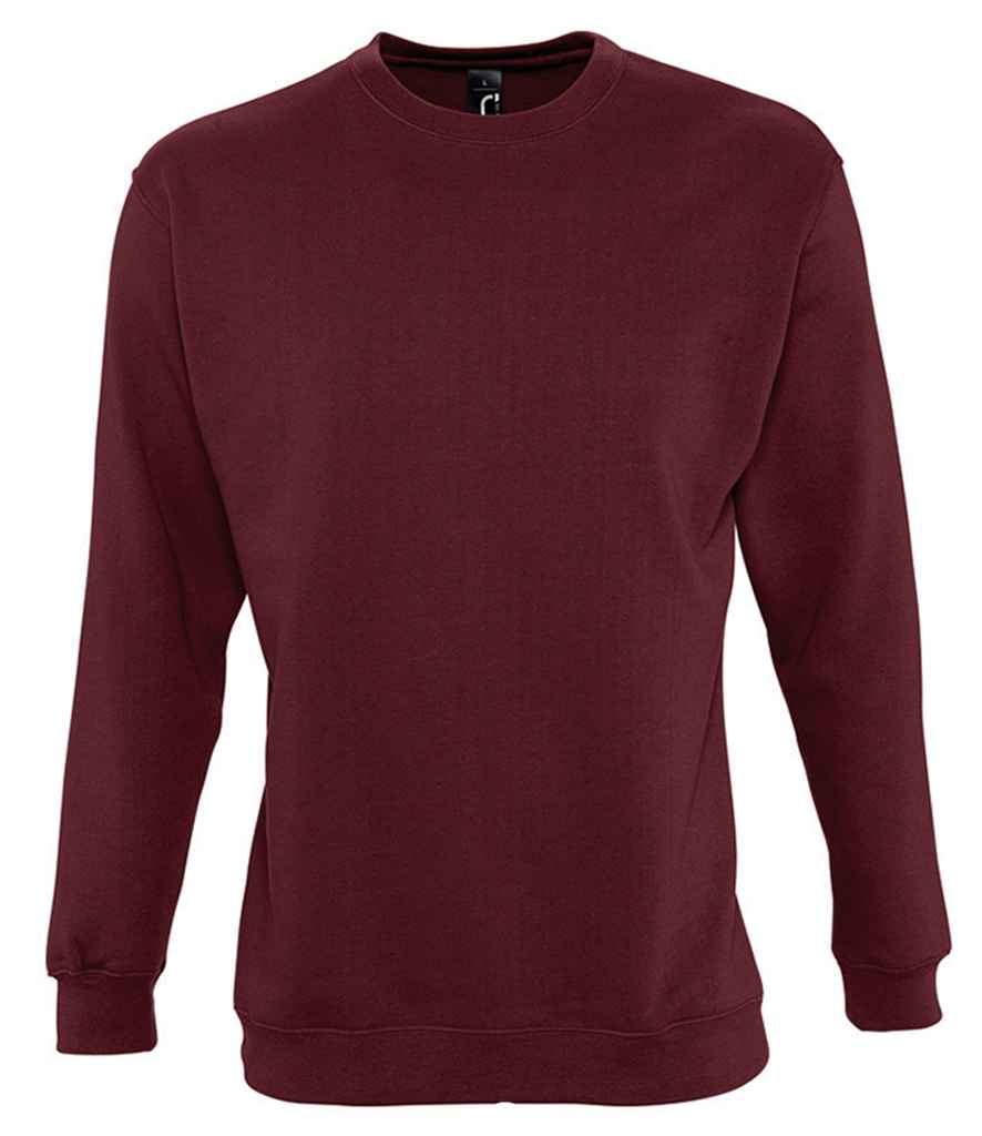 SOL'S Unisex New Supreme Sweatshirt in Burgundy, front view