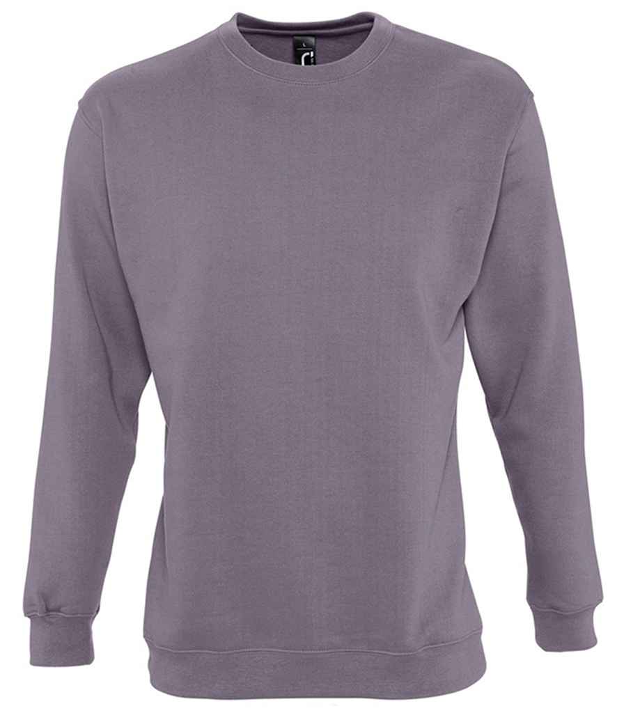 SOL'S Unisex New Supreme Sweatshirt in Grey, front view