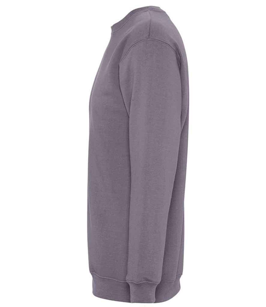 SOL'S Unisex New Supreme Sweatshirt in Grey, side view