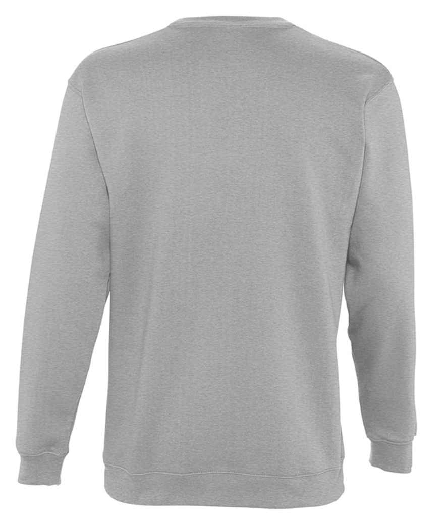 SOL'S Unisex New Supreme Sweatshirt in Grey Marl, back view