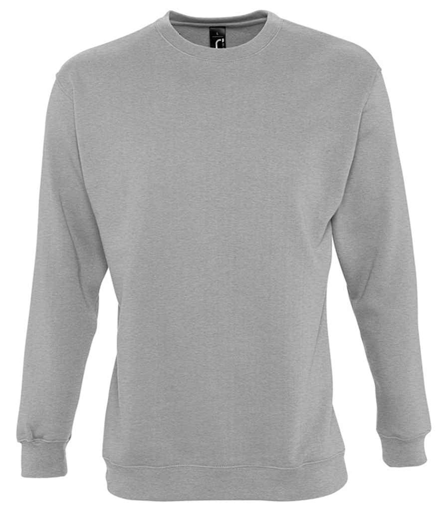 SOL'S Unisex New Supreme Sweatshirt in Grey Marl, front view