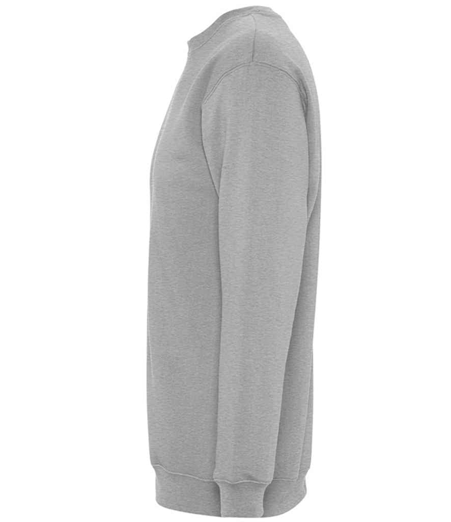 SOL'S Unisex New Supreme Sweatshirt in Grey Marl, side view