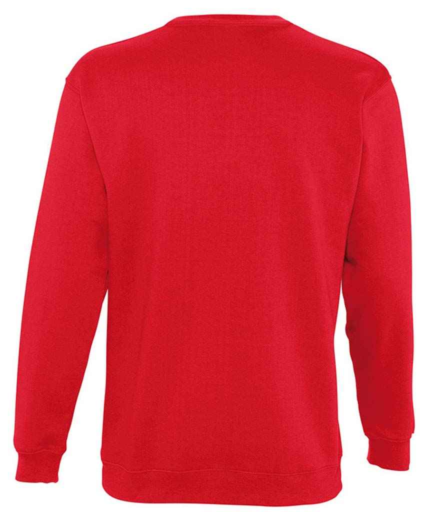 SOL'S Unisex New Supreme Sweatshirt in Red, back view