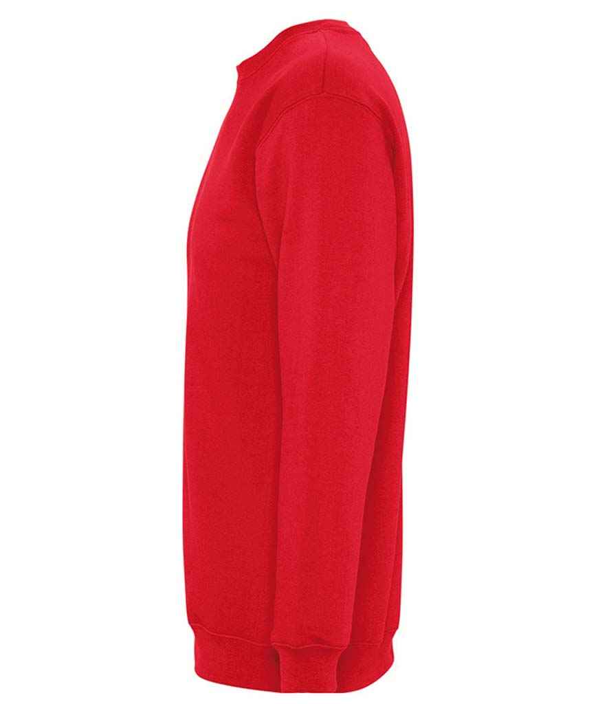 SOL'S Unisex New Supreme Sweatshirt in Red, side view