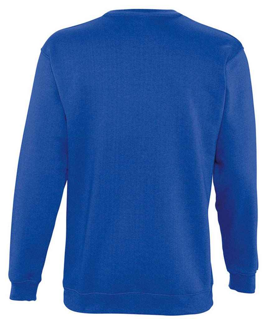 SOL'S Unisex New Supreme Sweatshirt in Royal Blue, back view