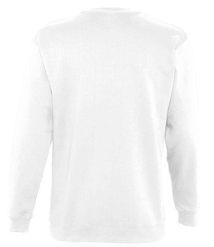 SOL'S Unisex New Supreme Sweatshirt in White, back view