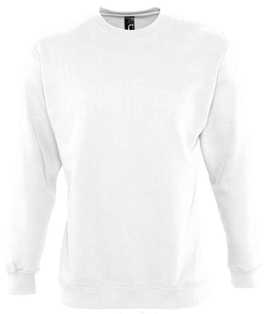 SOL'S Unisex New Supreme Sweatshirt in White, front view