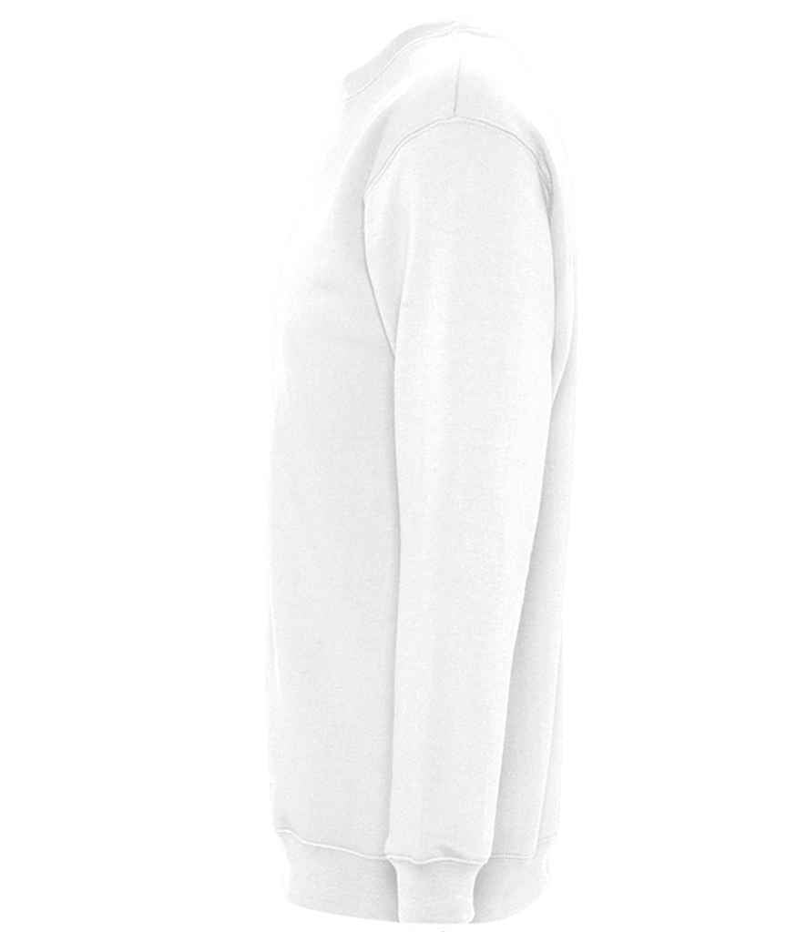 SOL'S Unisex New Supreme Sweatshirt in White, side view