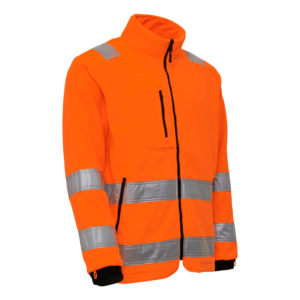 ELKA Rainwear Visible Xtreme Zip-in Fleece in Fl. Orange, front view