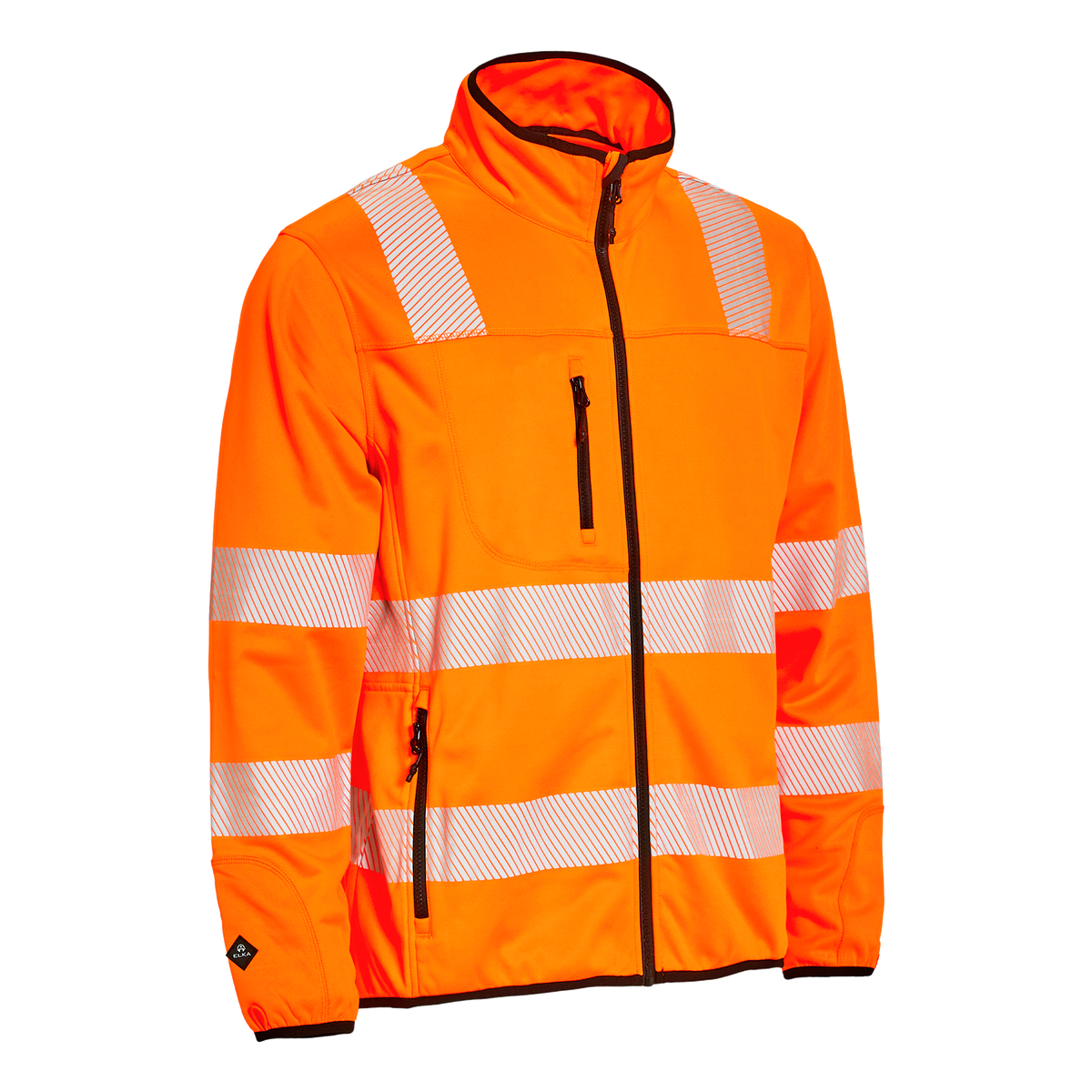 ELKA Rainwear Visible Xtreme Midlayer Zip-In Jacket in Fl. Orange, front view