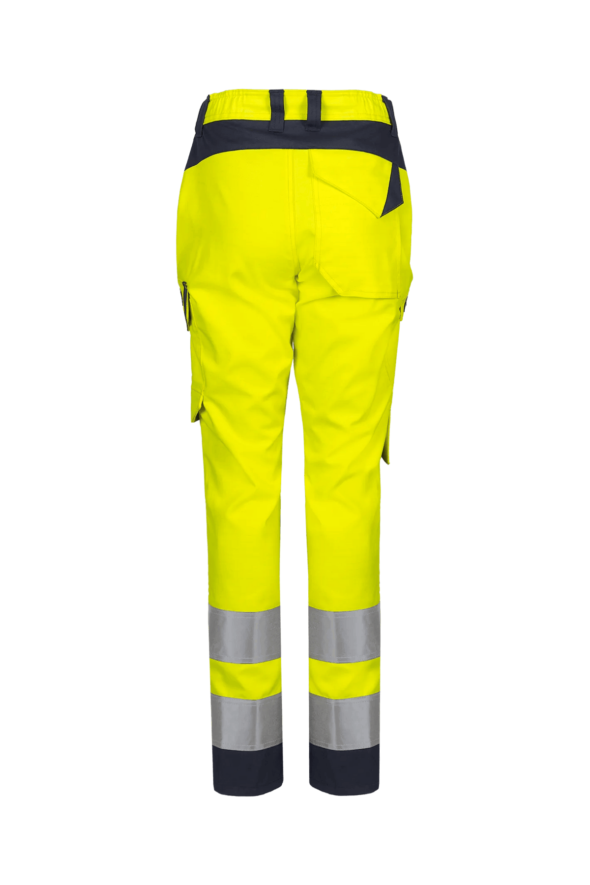 Sioen PRO Anser Women in High-vis yellow/Navy blue, back view