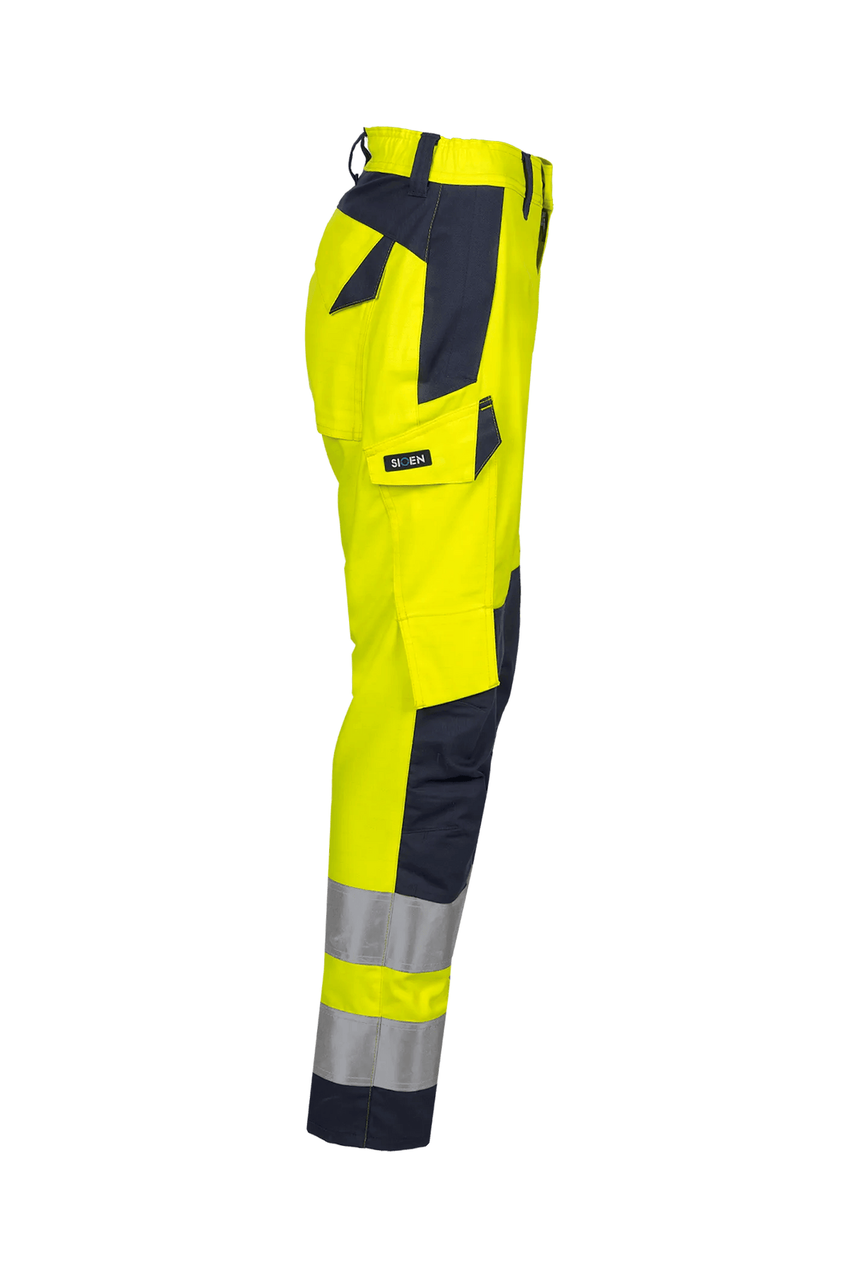 Sioen PRO Anser Women in High-vis yellow/Navy blue, side view