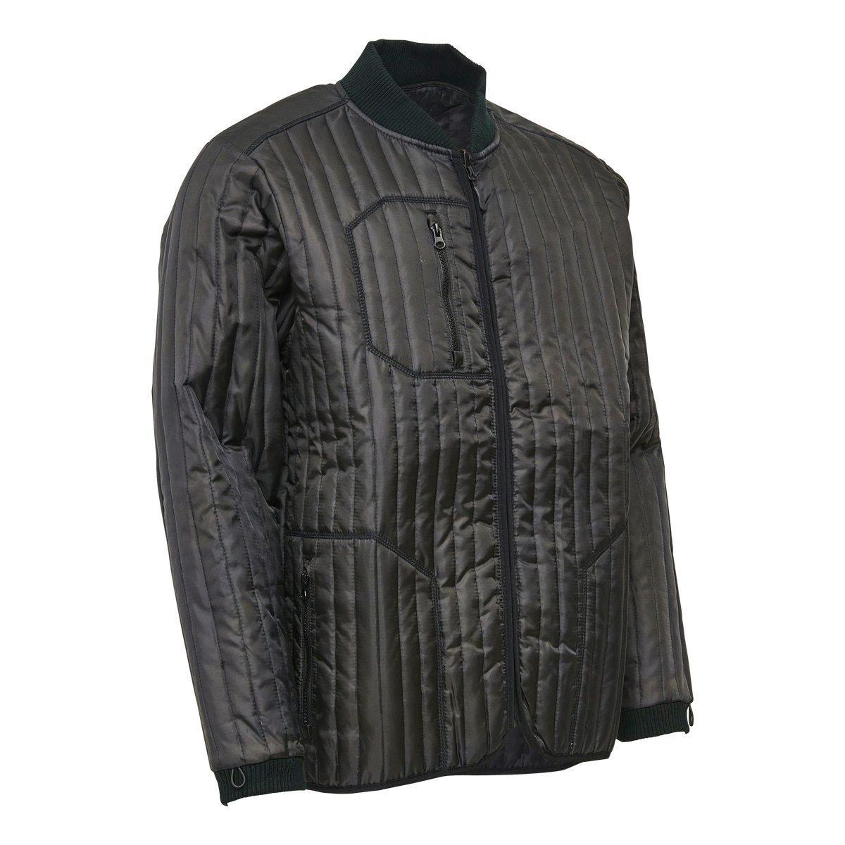 ELKA Rainwear Working Xtreme Thermal Zip-In Jacket in Black, front view