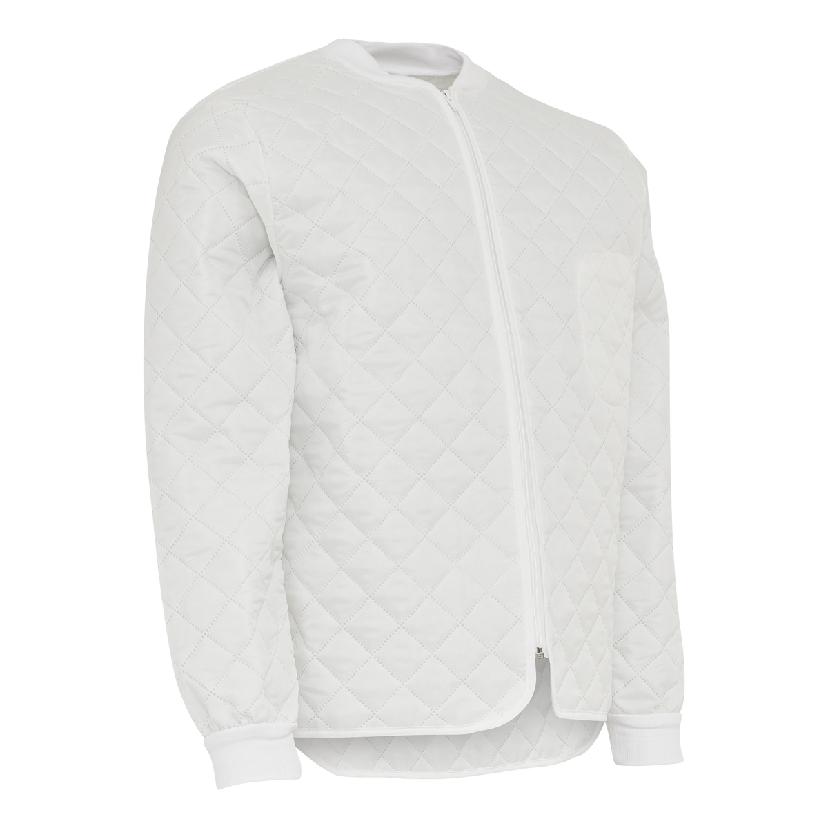 ELKA Rainwear Thermal Jacket in White, front view