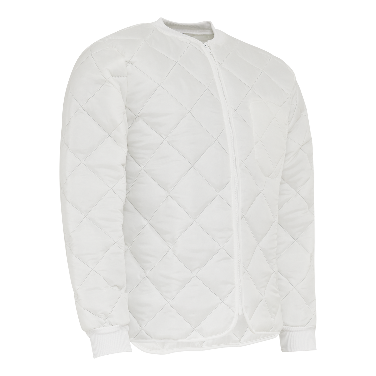 ELKA Rainwear Thermal Jacket in White, front view