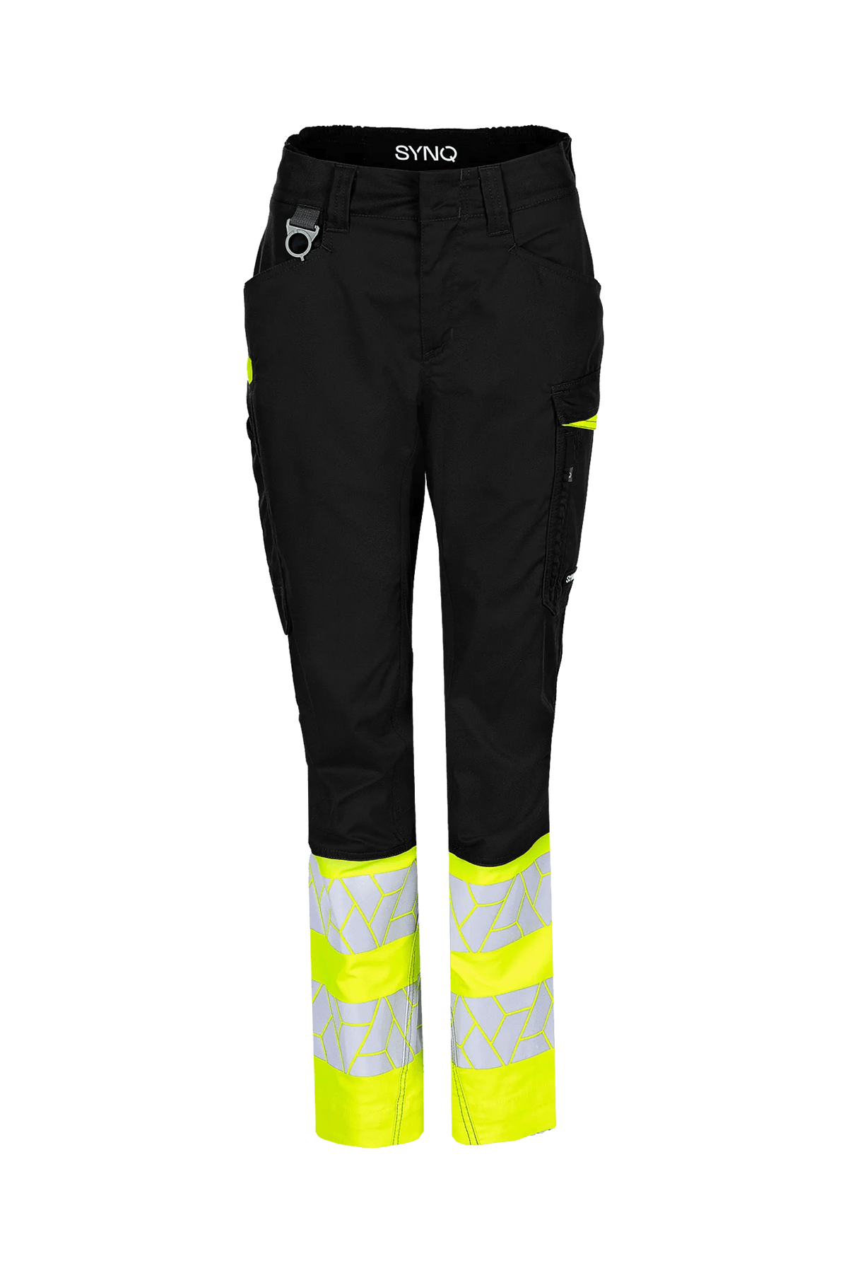 SYNQ Qlear Women in Black/High-vis yellow, front view