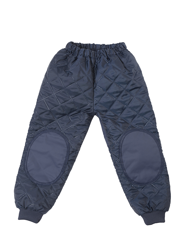 ELKA Rainwear Thermal trousers with PU Kids in Navy, front view