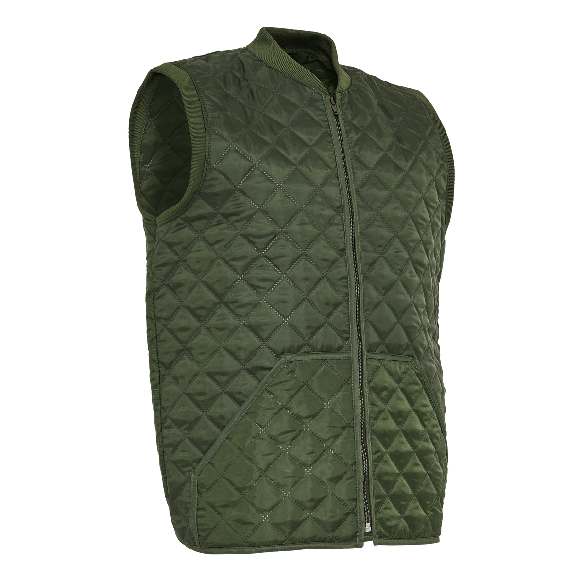 ELKA Rainwear Thermal vest in Olive, front view